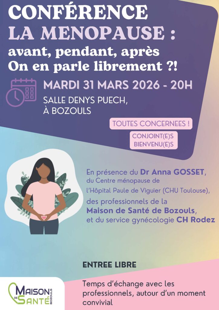 Conférence sur la ménopause • BOZOULS