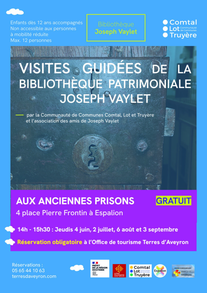 Visite guidée bibliothèque patrimoniale Joseph Vaylet aux anciennes prisons • ESPALION