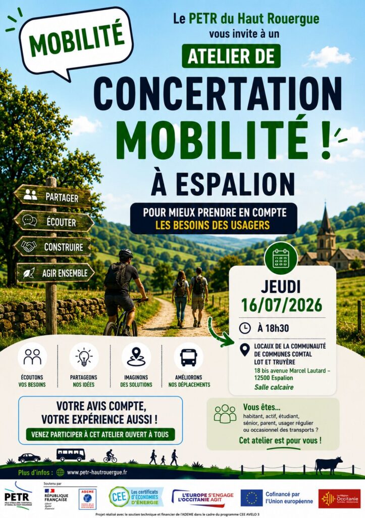 Atelier de concertation mobilité • PETR • Espalion
